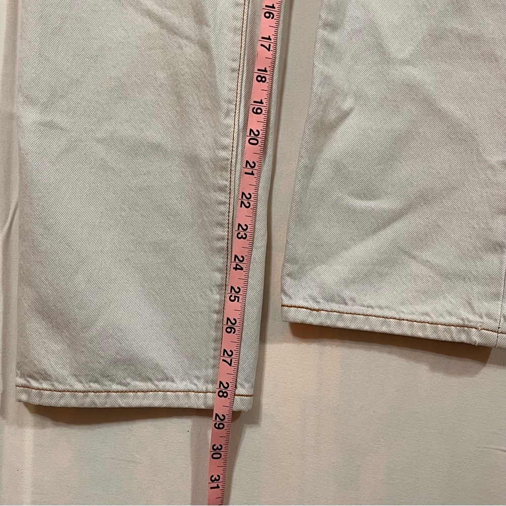 Levi’s Premium 501 White Wash Jeans 25x30 Straight Leg Big E Vintage 90s Denim - Picture 13 of 13